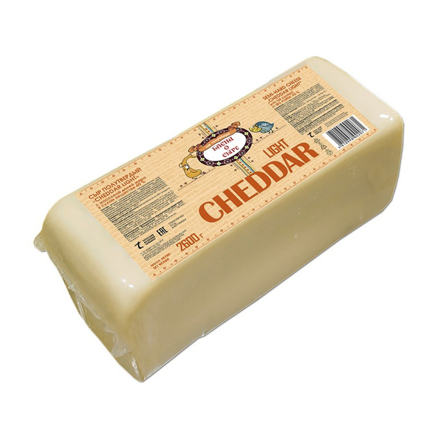 Сыр Басни о Сыре Cheddar Light 40% 2,6кг