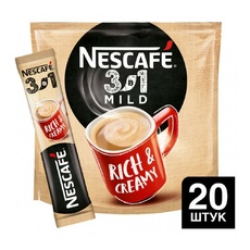 Кофе «Nescafe» 3 в 1 мягкий - 20 шт*14,5 г