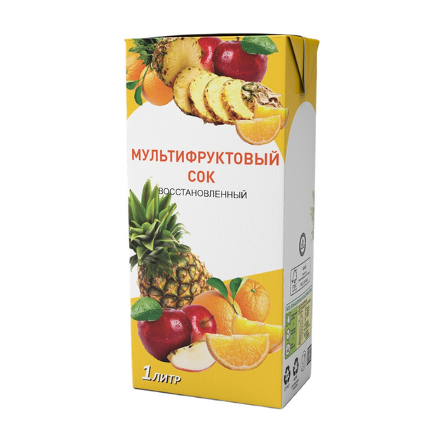 Сок Мультифруктовый без Крышки ГОСТ 1л