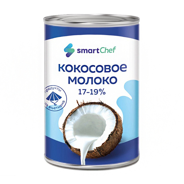 Молоко Кокосовое Smart Chef 17-19% 400мл ж/б