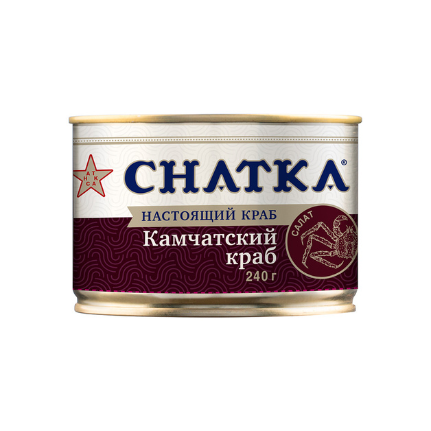 Краб Камчатский Снатка Салатное Мясо 240г ж/б
