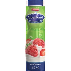 Йогуртный напиток Alpenland питьевой 1,2% клубника Эрманн 290 гр