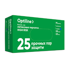 Перчатки Латексные Optiline Голубые р.M 50шт