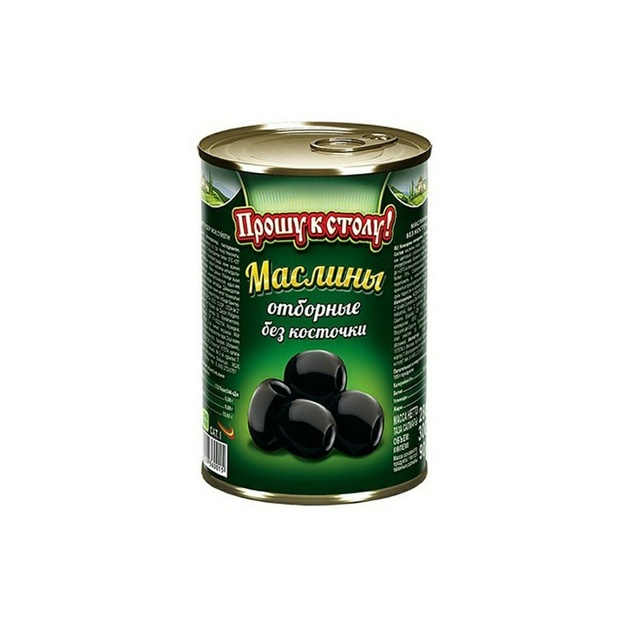 Маслины б/к Прошу к столу 280 гр (сухой вес 90 гр)