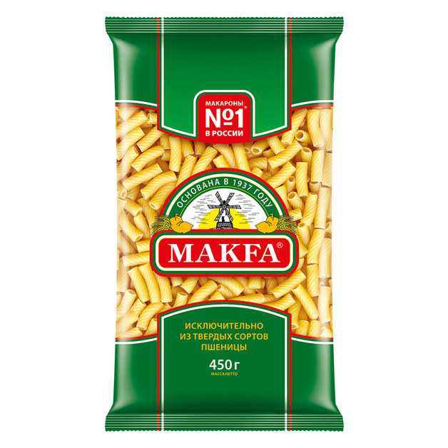Макаронные изделия рожки Макфа 450 гр