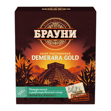 Сахар Тростниковый Брауни Demerara Gold Кусковой 500г