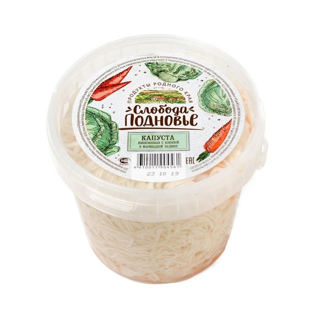 Капуста Слобода Подновье Шинкованная с Клюквой 900г