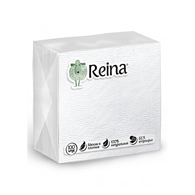 Салфетки белые Reina 24*24 см - 100 шт