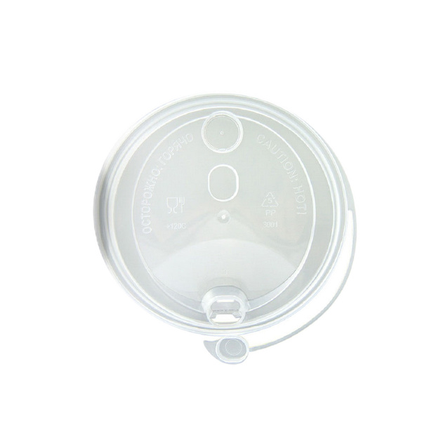 Крышка с Питейником Прозрачная D 90мм 50шт