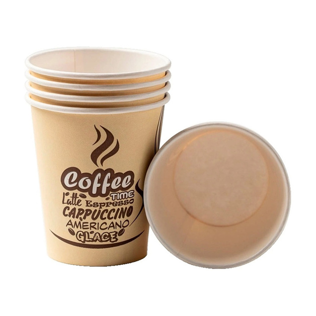 Стакан Однослойный Капучино 250мл 50шт