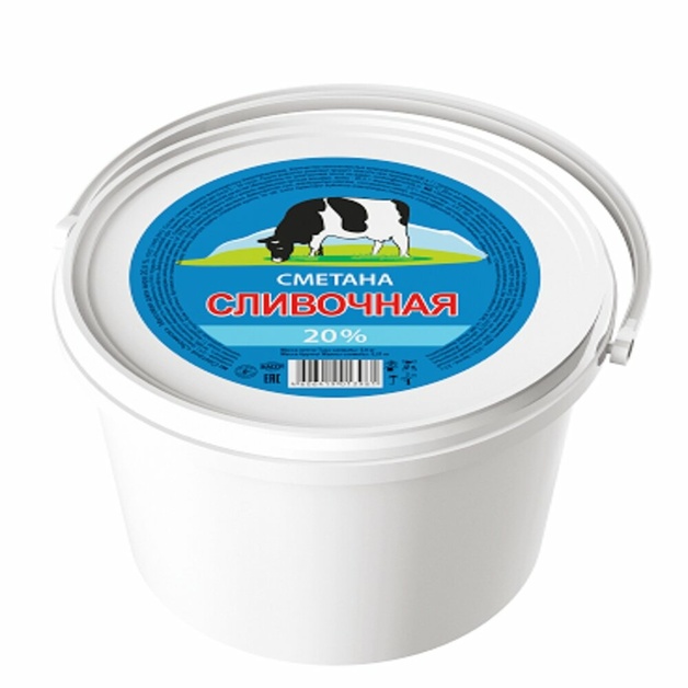 Сметана Экомилк Сливочная 20% 5кг