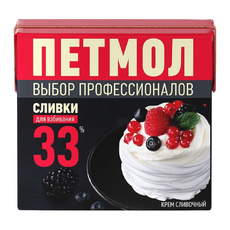 Сливки Петмол 33% 500г