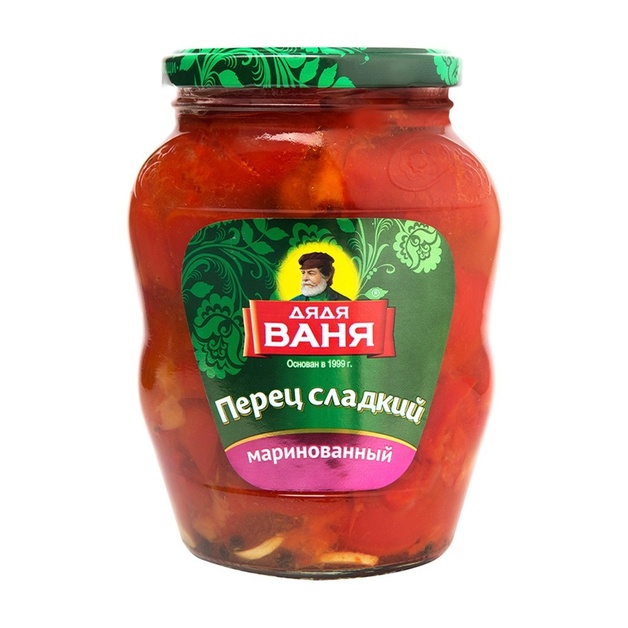 Перец Дядя Ваня Сладкий Маринованный 680г Сухой Вес 350г Стекло