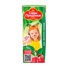 Сок Сады Придонья Яблоко Вишня 200мл