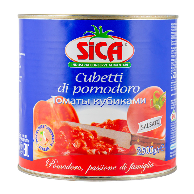 Томаты кубиками «Sica» Италия - 2,5 кг