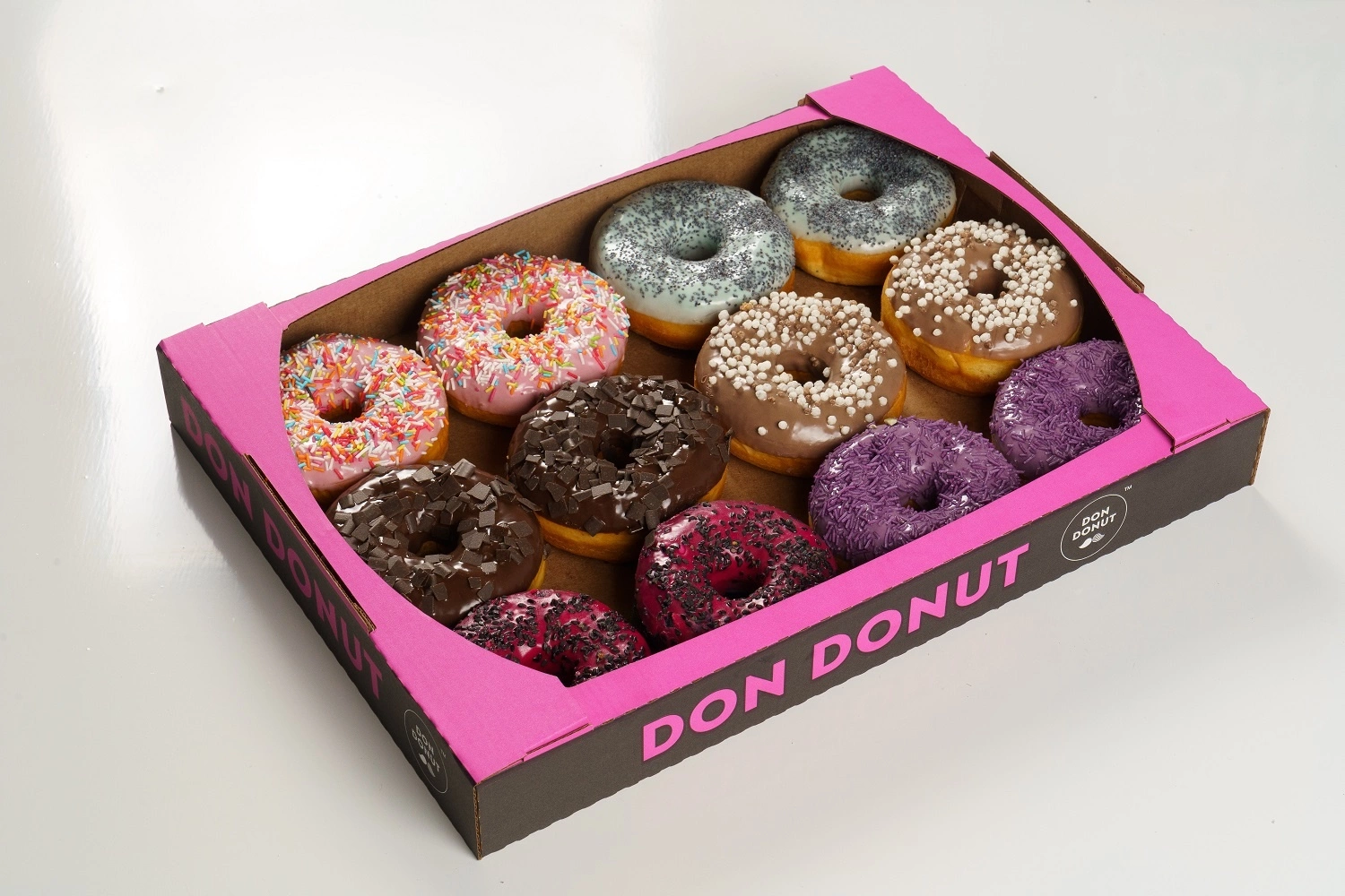 Купить Пончик глазированный с начинкой ассорти Don Donut 80 гр с доставкой  в Москве