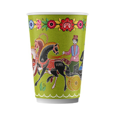 Стакан Двухслойный Городецкая Роспись 450мл 25шт