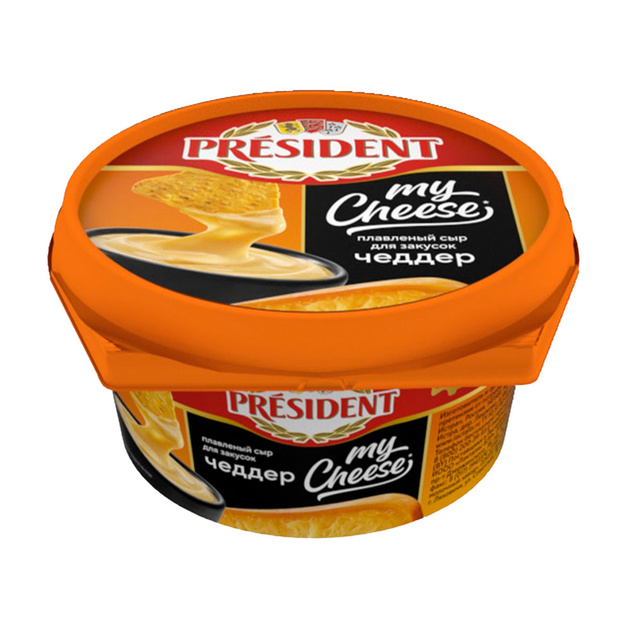 Сыр Плавленый President My Cheese Чеддер 51% 125г