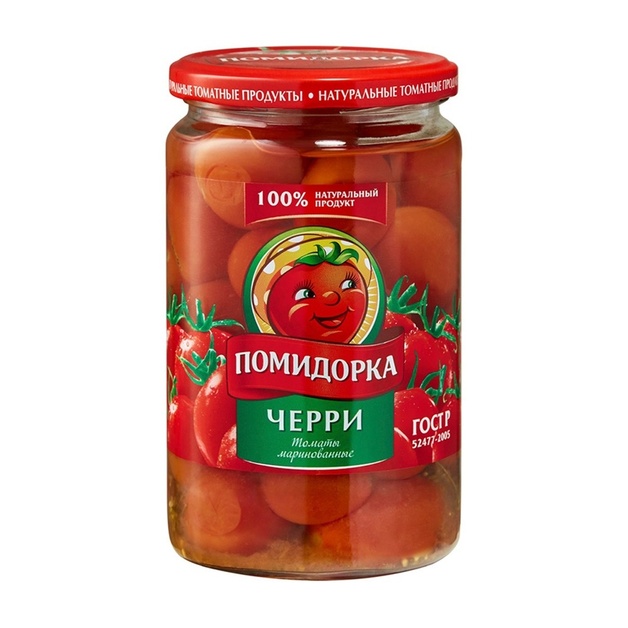 Томаты Черри Помидорка Маринованные 720мл Сухой Вес 360г Стекло