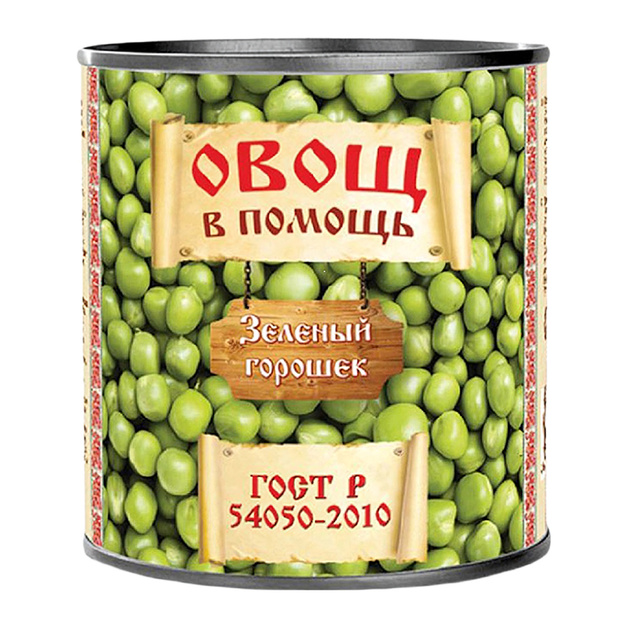 Горошек Зеленый Овощ в Помощь 420мл