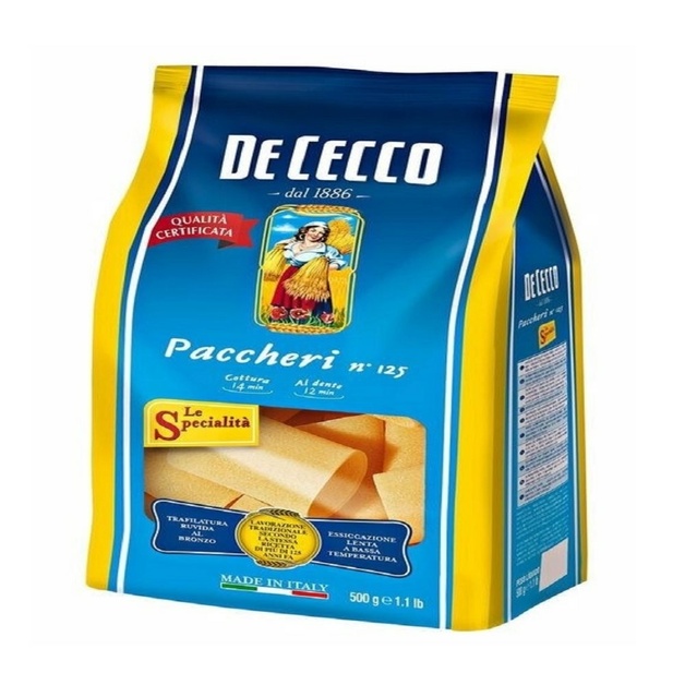 Макаронные Изделия De Cecco Паккери №125 Италия 500г