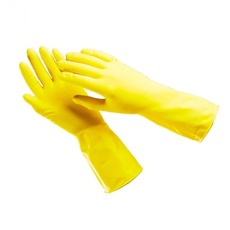 Перчатки резиновые желтые М (12 пар/уп)