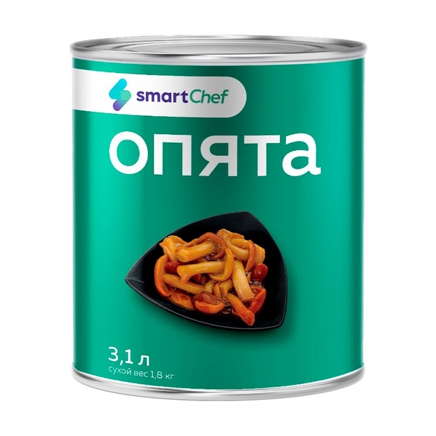 Опята Smart Chef Консервированные 3,1л Сух. Вес 1,8кг