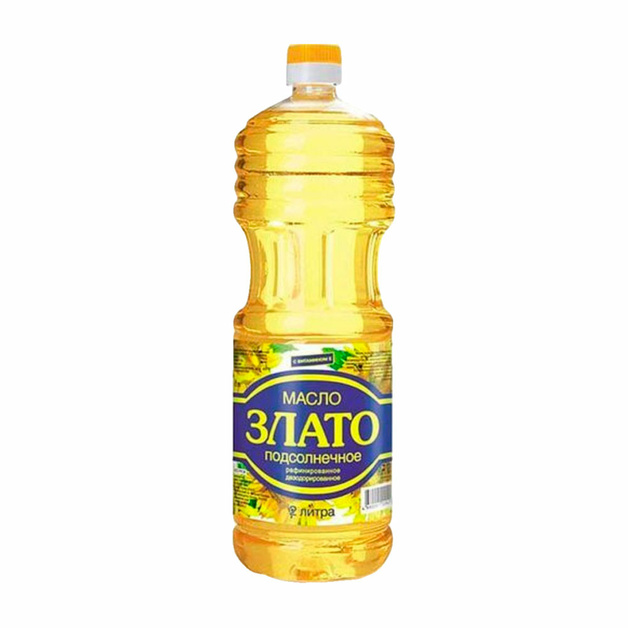 Масло Подсолнечное Злато Рафинированное 1л