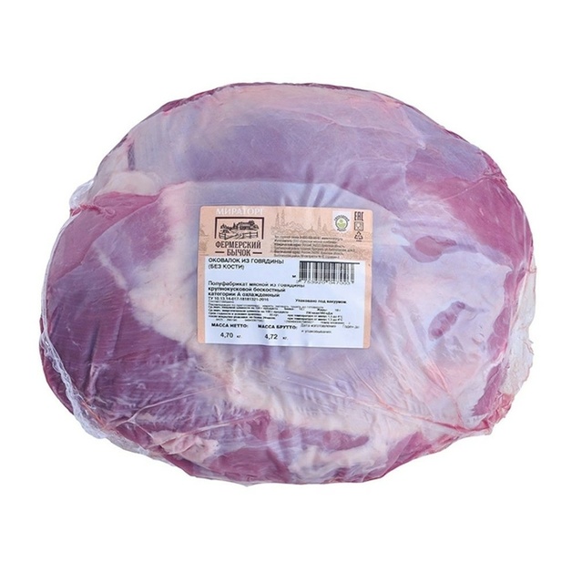 Оковалок Говяжий Фермерский Бычок Охлажденный 5,2кг в/у