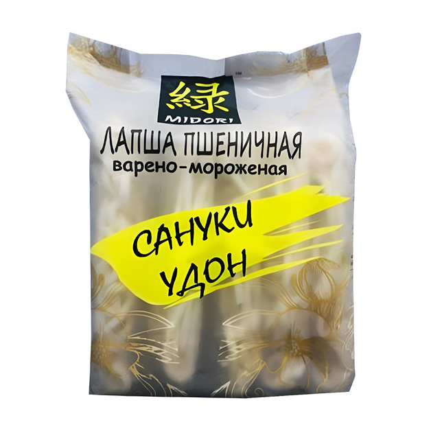 Лапша Пшеничная Midori Сануки Удон Варено-Мороженая 1,25кг