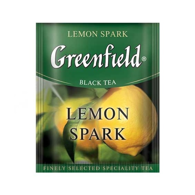 Чай черный цейлонский с лимоном Lemon Spark с/я «Greenfield» - 100 пак*1,5 г