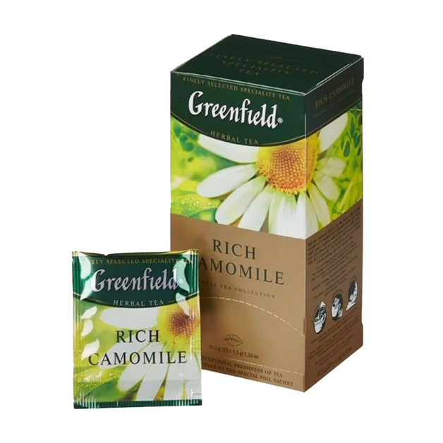 Чай Зеленый Greenfield Rich Camomile 100 Пакетиков