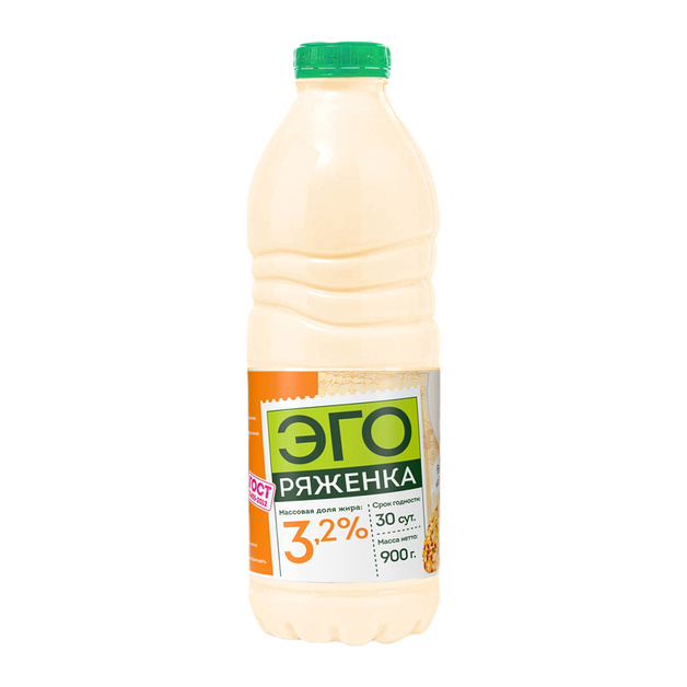 Ряженка ЭГО 3,2% 900г