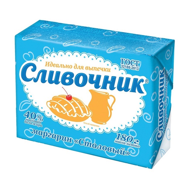 Маргарин Сливочник Столовый 40% 180г