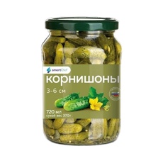 Корнишоны Маринованные 3-6 см Smart Chef Россия 720мл