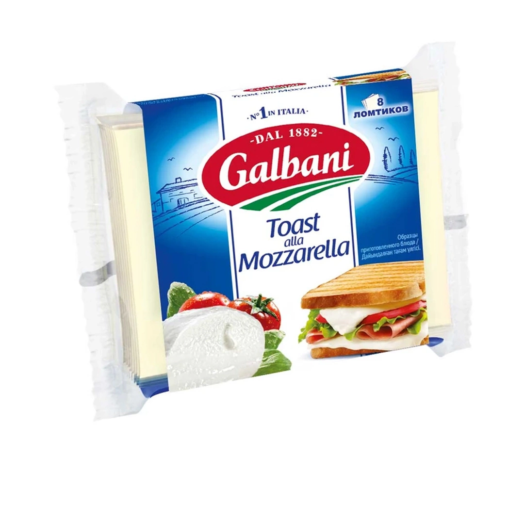 Купить Сыр плавленый ломтевой Моцарелла 45% «Galbani» - 150 г с доставкой в  Москве