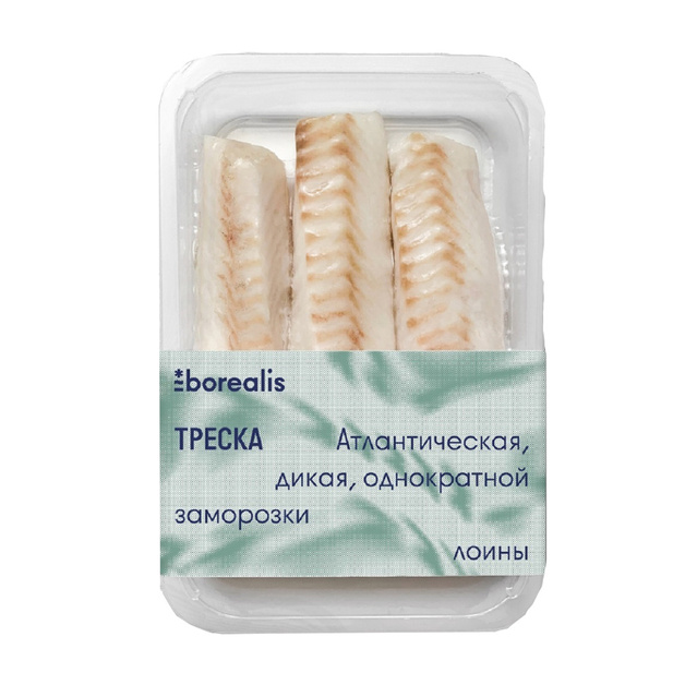 Филе Спинки Трески Borealis без Шкуры без Кости с/м 400г