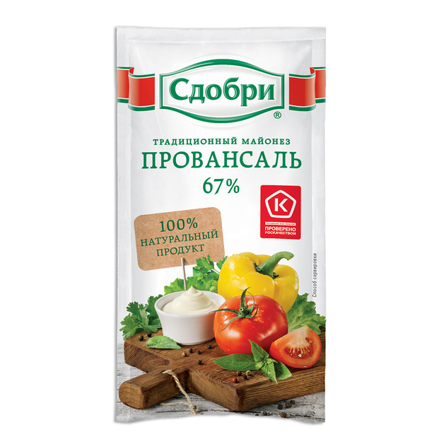 Майонез Сдобри Провансаль 67% пакет НМЖК 47 гр