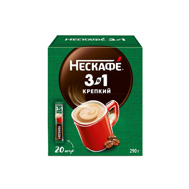 Кофе Растворимый Нескафе 3в1 Крепкий 20*14,5г