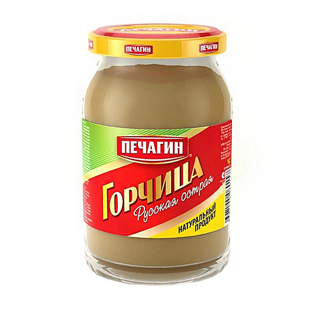 Горчица Печагин Русская Острая 200г Стекло