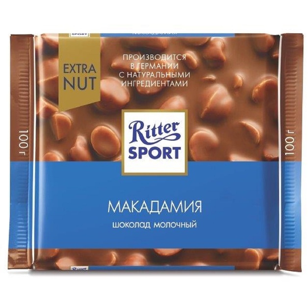 Шоколад Ritter Sport Молочный с орехом Макадамия 100 гр