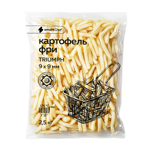 Картофель Фри Smart Chef Triumph 9мм 2,5кг