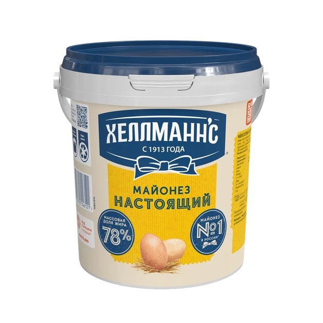 Майонез Хеллманнс Настоящий 78% 5л/4,7кг