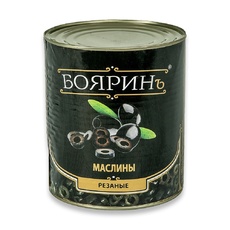 Маслины Бояринъ Резаные 3,1кг Египет Сухой Вес 1,56кг ж/б