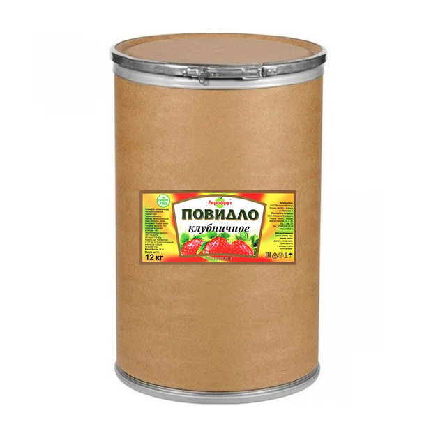 Повидло Клубничное Картонный Барабан 12кг
