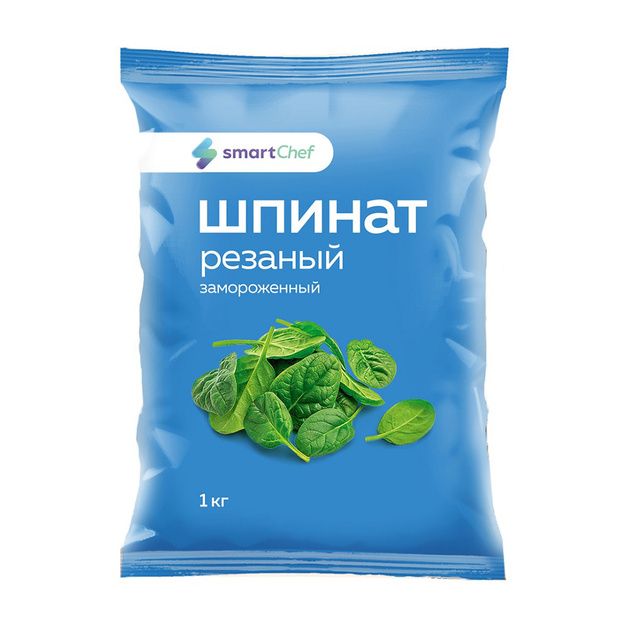 Шпинат Резаный Smart Chef Замороженный 1кг