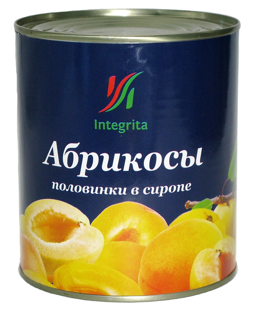 Купить Абрикосы в сиропе половинками 2650 мл (сух. вес 1500 гр) с доставкой  в Москве