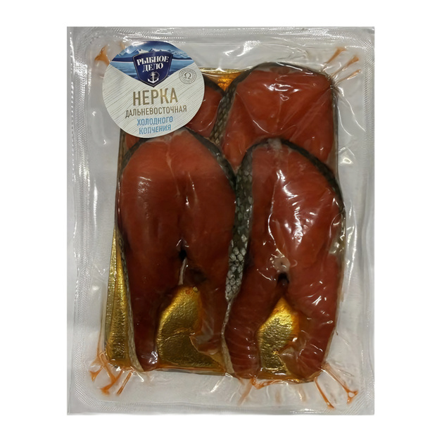Нерка Рыбное Дело Кусочки Холодного Копчения в/у
