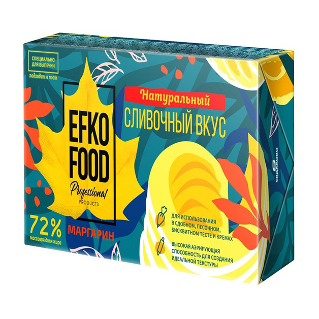 Маргарин Efko Food Professional Сливочный 72% 250г