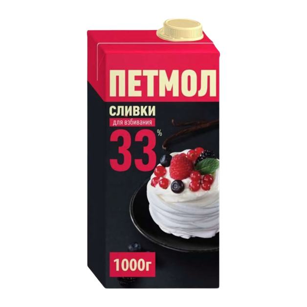 Сливки Петмол для Взбивания Стерилизованные 33% 1л Спец